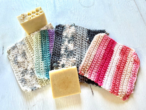 Wash Cloths and Soap Saver Bags